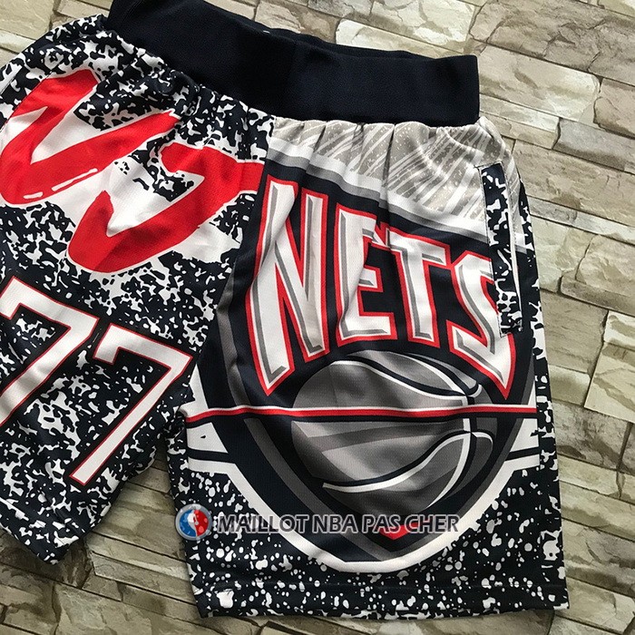 Short Brooklyn Nets Mitchell & Ness 1977 Noir